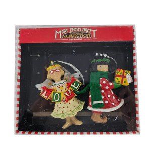 Mary Engelbreit Angel Love Girl Just For You Ornament Set of Two